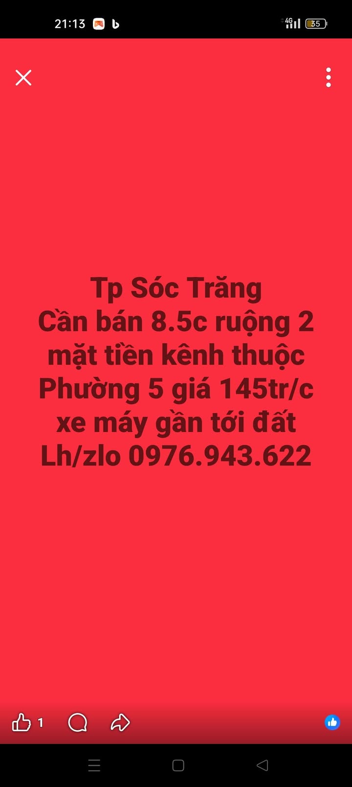 Đất nông nghiệp Phường 5, TP Sóc Trăng 72.000m² giá 1.232 tỷ - Cơ hội đầu tư sinh lời!
