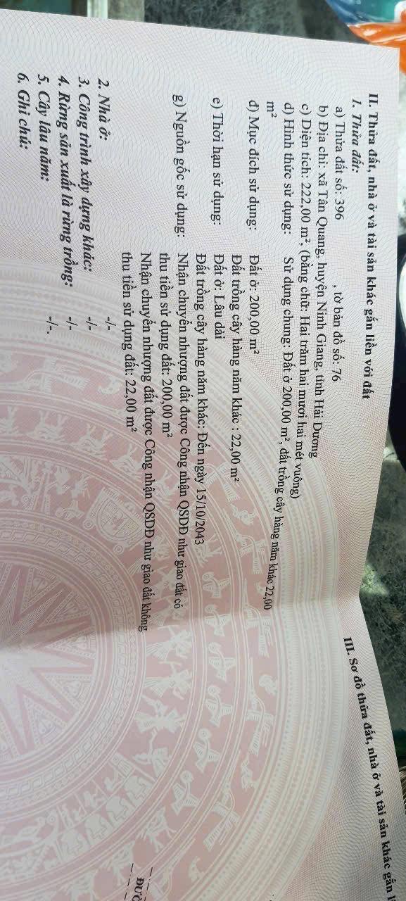 Đất nền lô góc Tân Quang, Văn Lâm 222m² giá 1 tỷ - Cơ hội đầu tư tuyệt vời!