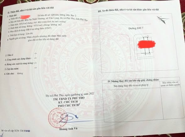 Đất nền Dộc Bạc, Văn Lung, Phú Thọ 105m² giá 1.5 tỷ - Tiềm năng phát triển lớn!