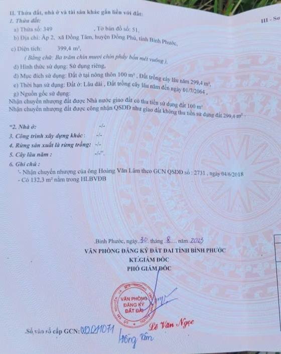 Đất nền QL14 Huyện Đồng Phú 400m² giá 6.8 tỷ - Đầu tư sinh lời bền vững!