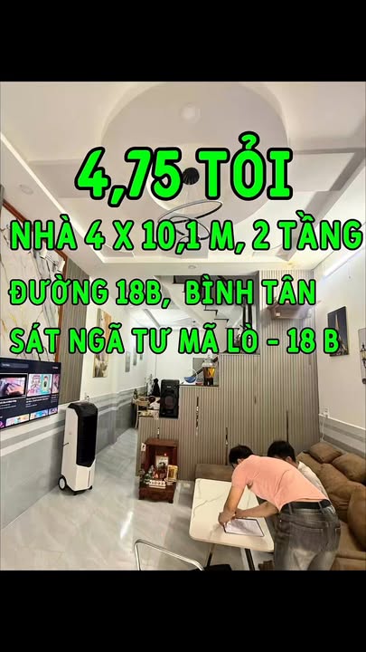 Nhà đẹp 4x10m tại đường 18B, Bình Tân - Giá chỉ 4.75 tỷ, xe hơi tận cửa!