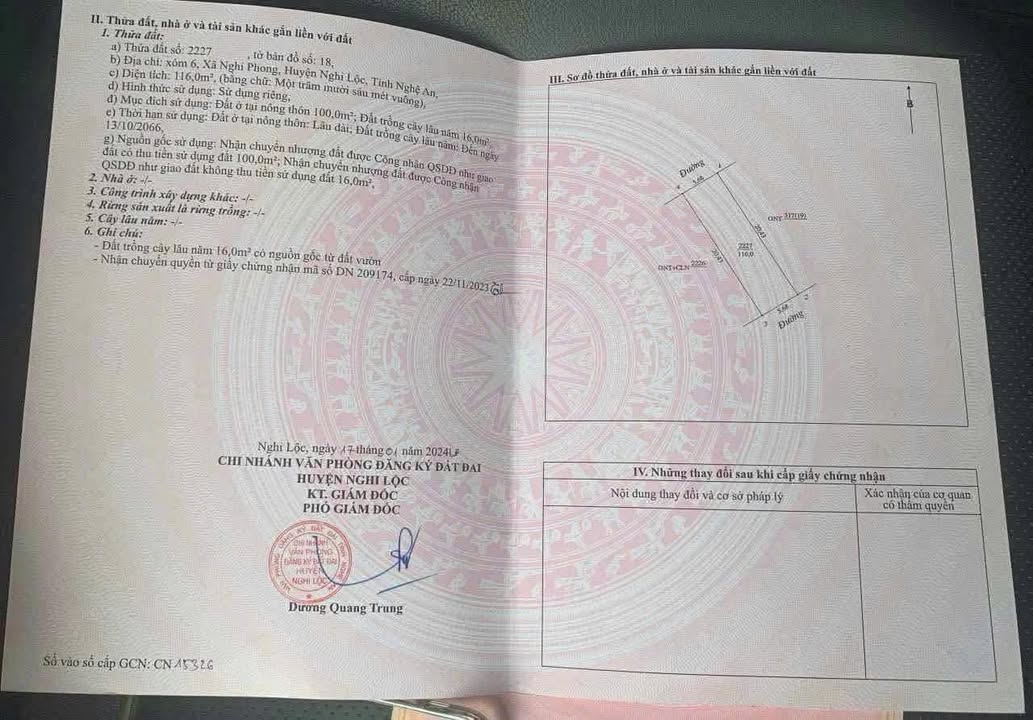 Đất nền xóm 6 Nghi Phong 116m² giá 2 tỷ - Đường 4m thông thoáng!