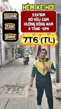 Nhà Âu Cơ Tân Bình 56m² giá 7.6 tỷ - Hẻm ô tô thuận tiện