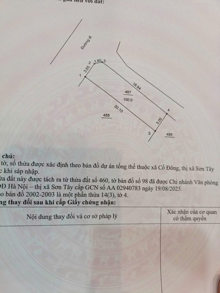 Đất thổ cư 100m² tại Đồng Trạng, Sơn Tây - Cơ hội đầu tư hấp dẫn!