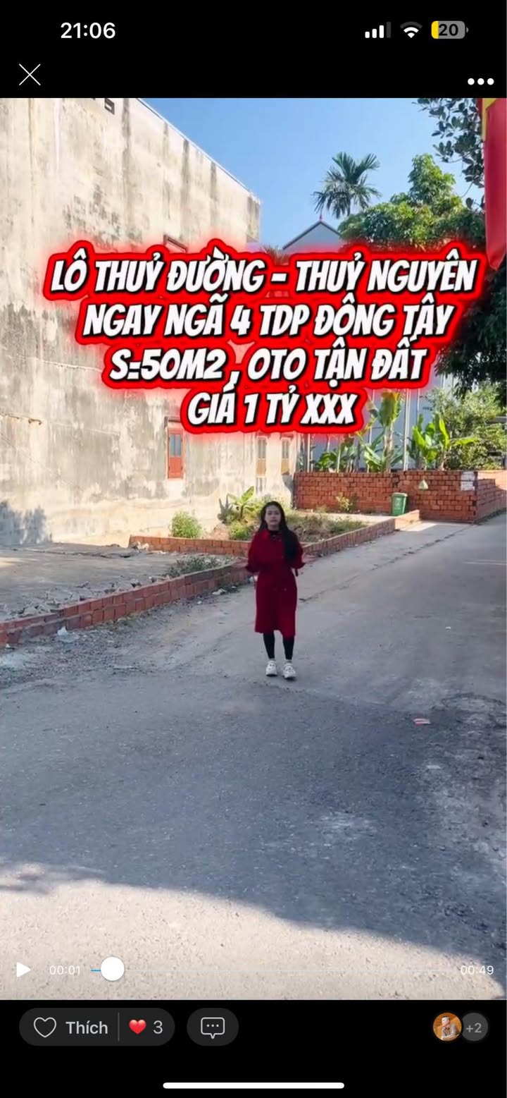 Lô đất 50m² tại Đông Tây, Thủy Đường, giá 1 tỷ - Pháp lý rõ ràng, giao dịch ngay!