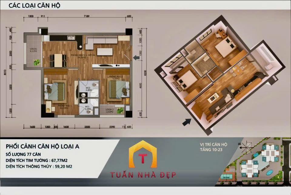 Căn hộ chung cư N04A Ngoại Giao Đoàn 59m² giá thỏa thuận - Sổ hồng chính chủ, view thoáng đãng!