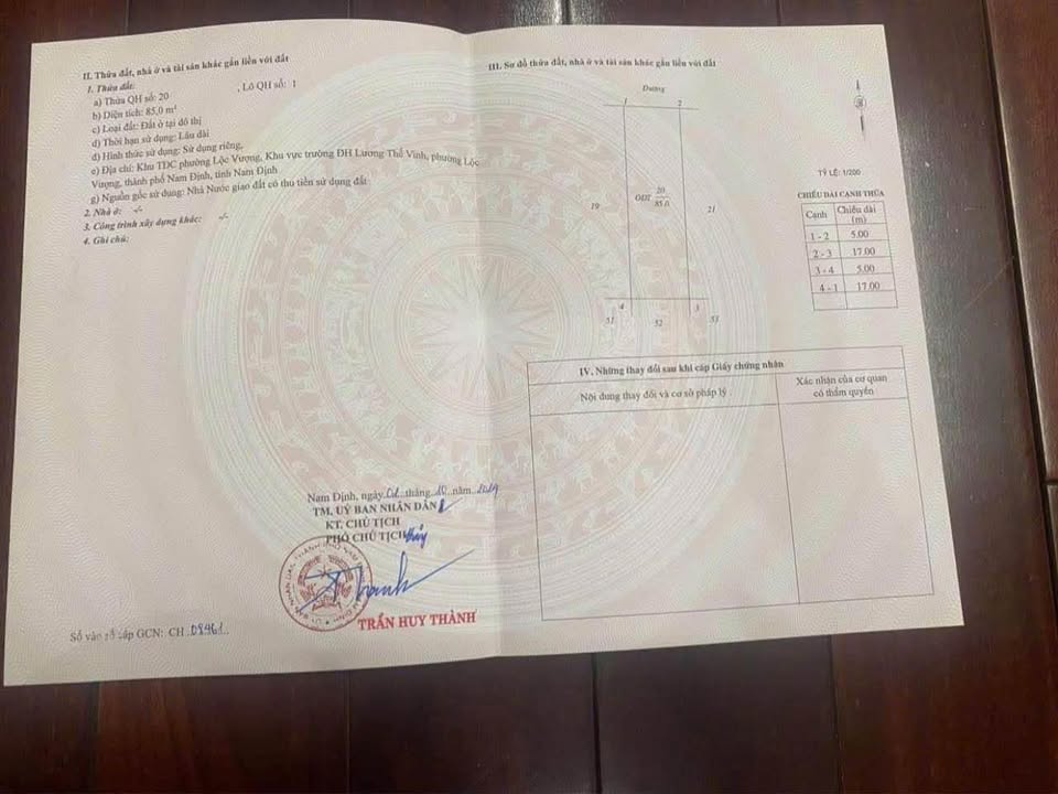 Đất nền khu TĐC Lương Thế Vinh, 85m² giá 4.3 tỷ - Sổ đỏ chính chủ, thuận tiện đầu tư!