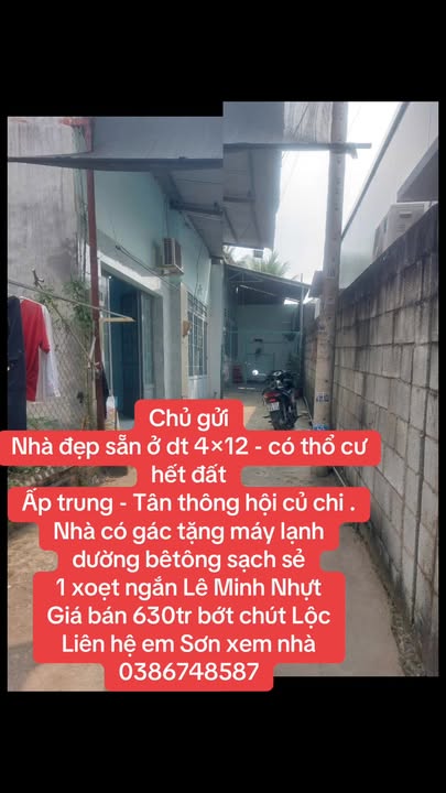 Nhà đẹp Tân Thông Hội Củ Chi 48m² giá 630 triệu - Sẵn sàng ở ngay!