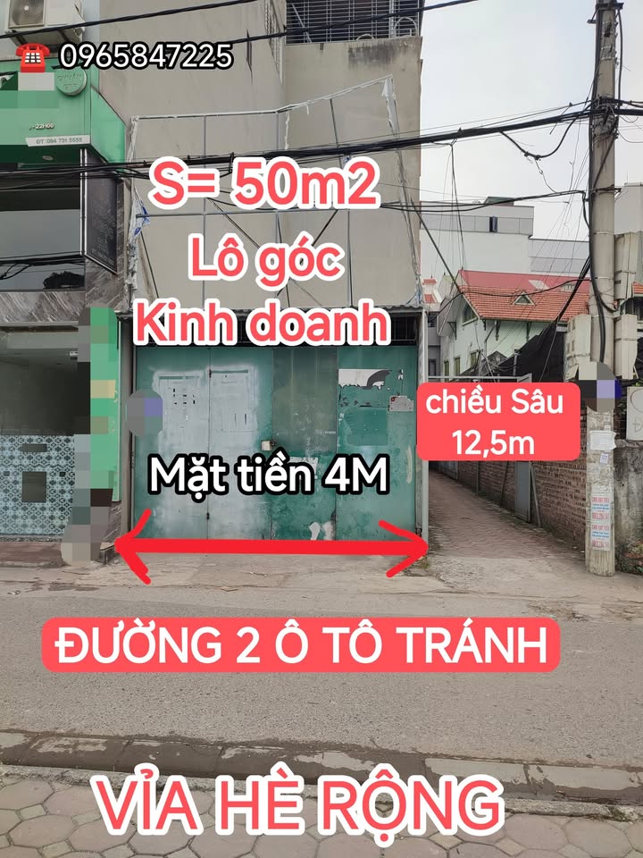Đất nền 50m² Phường Xuân Phương - Lô góc đẹp, kinh doanh vỉa hè