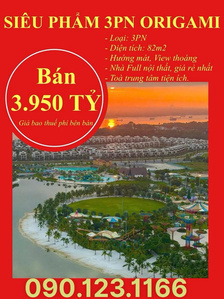 Căn hộ Vinhomes Grand Park Thủ Đức 82m² giá 3.95 tỷ - Full nội thất, sẵn sàng vào ở!