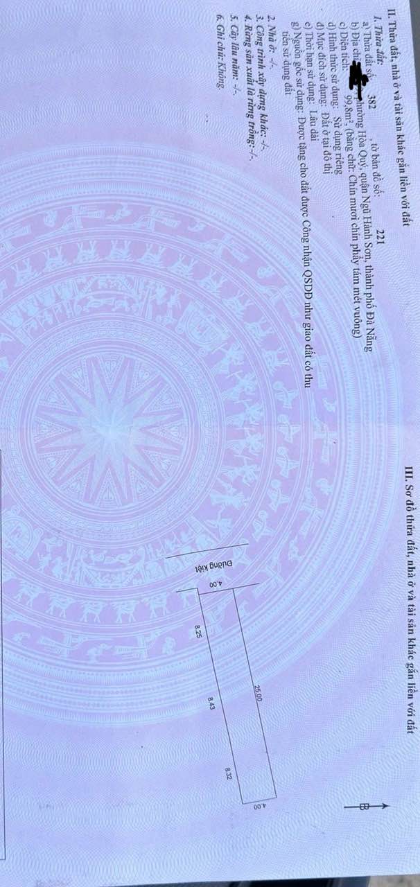 Đất nền Hòa Quý, Ngũ Hành Sơn 100m² giá 2.55 tỷ - Đầu tư sinh lời ngay!