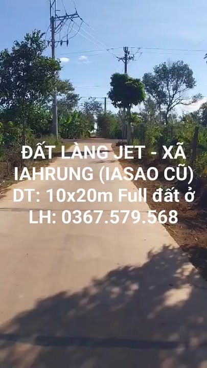 Đất Làng Jet - Xã Ia Hrung 200m² giá chỉ 3xx triệu - Cơ hội đầu tư hấp dẫn!