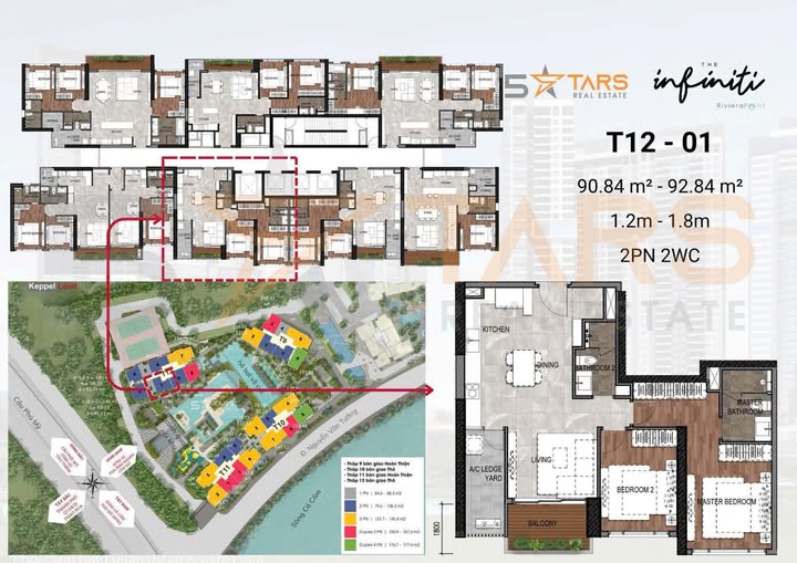 Căn hộ 2PN Infiniti Quận 7 92m² giá 8.9 tỷ - View công viên tuyệt đẹp!
