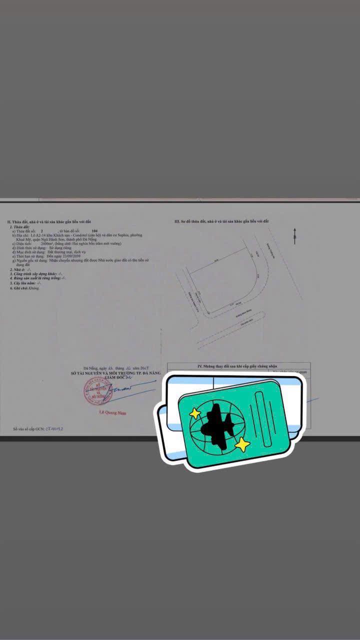 Đất 3 Mặt Tiền Biển Sơn Thủy Đường Trường Sa 2400m² giá 110 triệu/m² - Cơ hội đầu tư tuyệt vời!