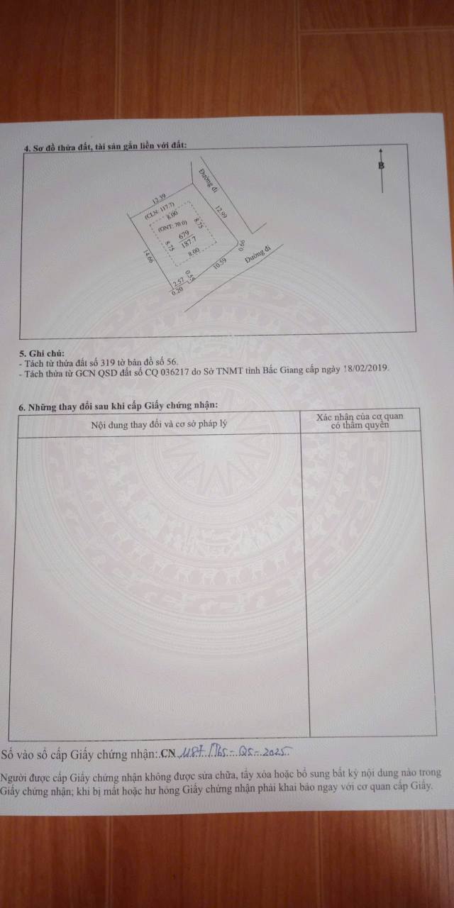 Đất nền Cẩm Bào, Xuân Cẩm, Bắc Giang 187m² giá 2 tỷ - Vị trí kinh doanh đắc địa!