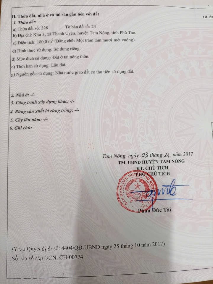 Đất đấu giá Thanh Uyên, Tam Nông 180m² mặt tiền 9m - Cơ hội đầu tư sinh lời!