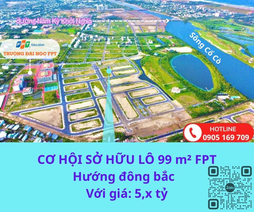 Đất FPT Hòa Hải 99m² giá 5.5 tỷ - Cơ hội đầu tư tuyệt vời!