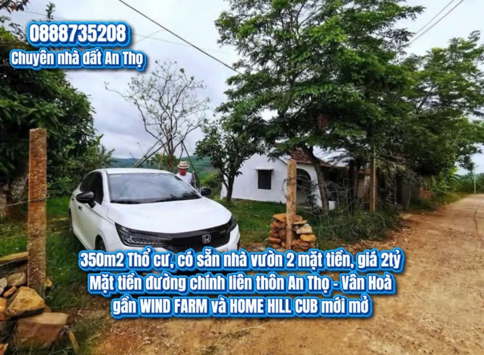 Nhà vườn An Thọ, Tuy An 300m² giá 1.8 tỷ - Cơ hội đầu tư hấp dẫn!