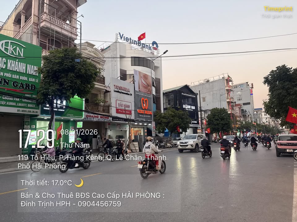 Nhà 5 tầng mặt đường Tô Hiệu, Hải Phòng 111m² - Kinh doanh sầm uất, thang máy hiện đại!