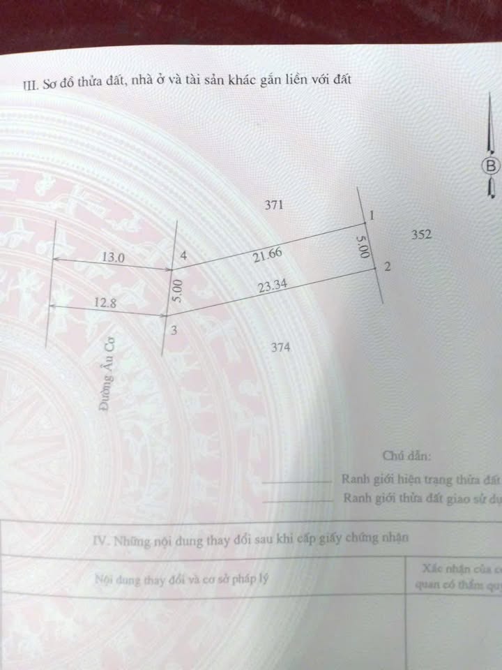 Bán nhà mặt tiền đường Âu Cơ, Phường 5, 115m² - Giá 14 tỷ, hướng Tây tứ trạch!