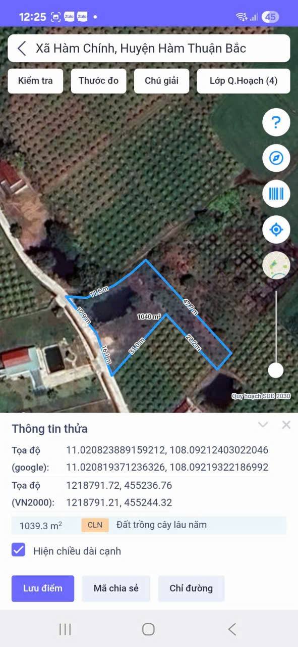 Đất nền 360m² 2 mặt tiền tại xã Hàm Chính, giá 570 triệu - Cơ hội đầu tư hấp dẫn!
