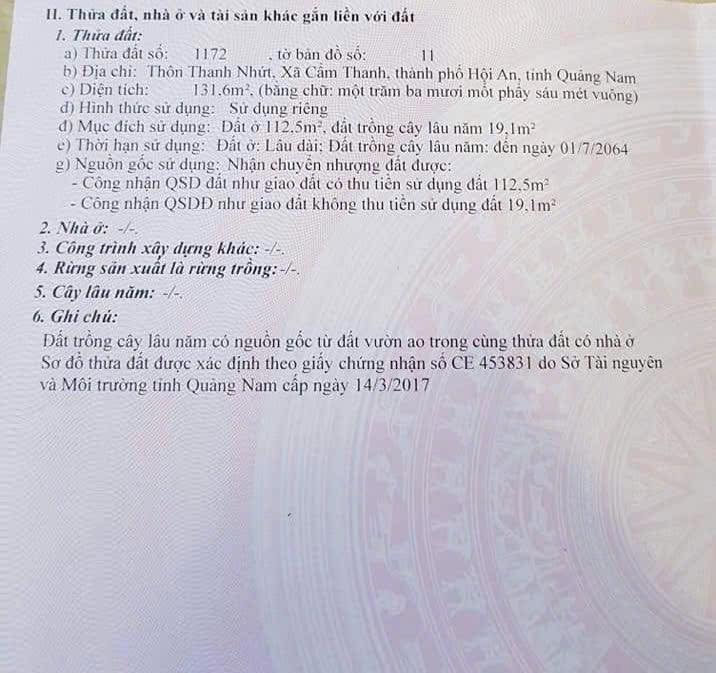 Đất nền Cẩm Thanh Hội An 132m² giá 2.3 tỷ - Vị trí đắc địa gần sông hồ