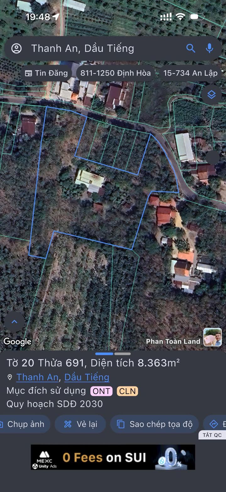 Đất Farm Xã Thanh An, Huyện Dầu Tiếng 6800m² giá 4 tỷ - Cơ hội đầu tư tuyệt vời!