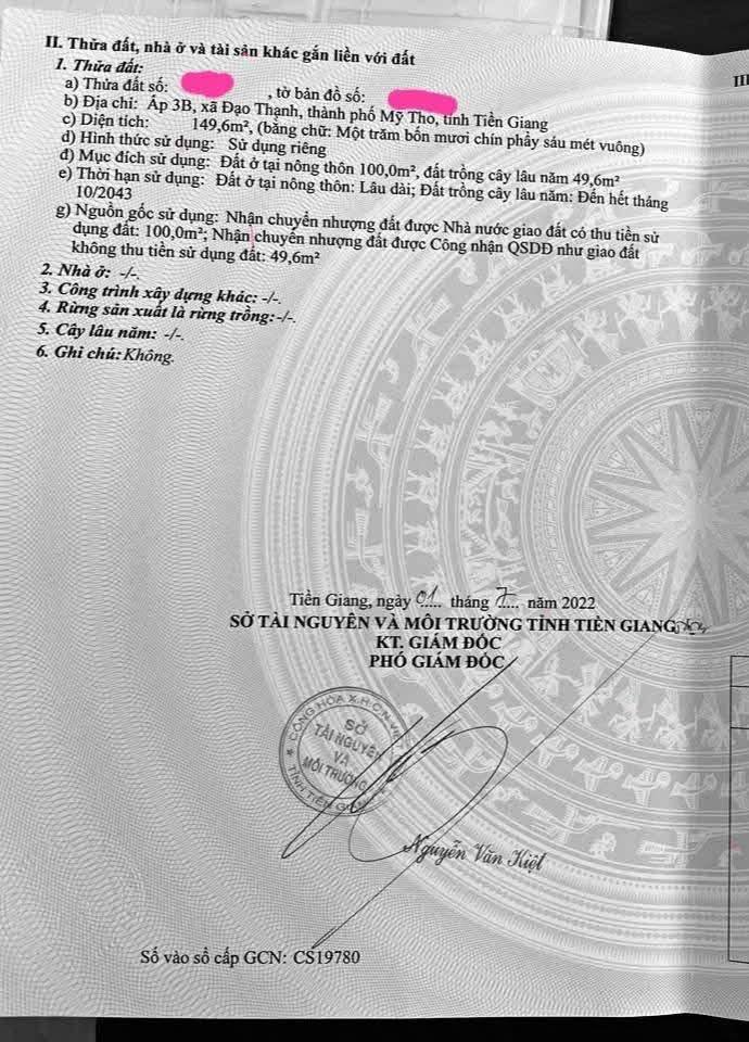 Đất thổ cư Đạo Thạnh, Mỹ Tho 65m² giá 1.1 tỷ - Mặt tiền đường lớn sắp mở rộng!