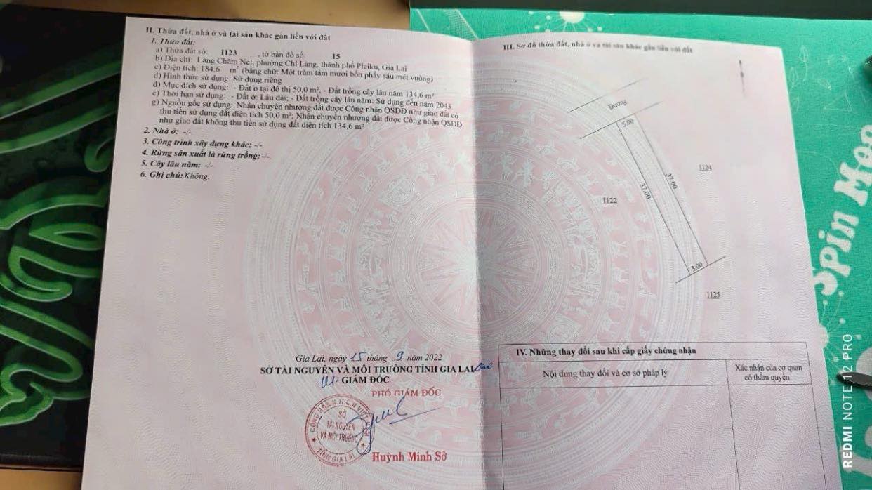 Đất ở Phường Hội Phú, TP Pleiku 185m² - Giá chỉ từ 2 tỷ, view ruộng thoáng mát!