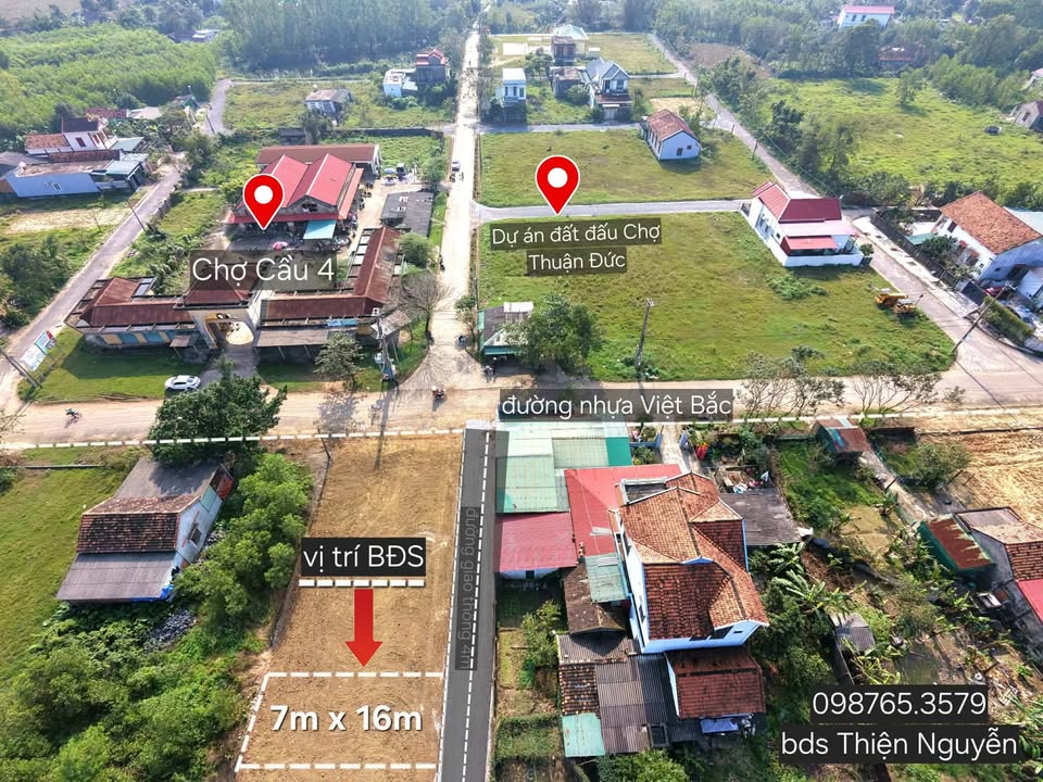 Đất nền Đồng Sơn, Đồng Hới 112m² giá 400 triệu - Vị trí đắc địa gần chợ Thuận Đức