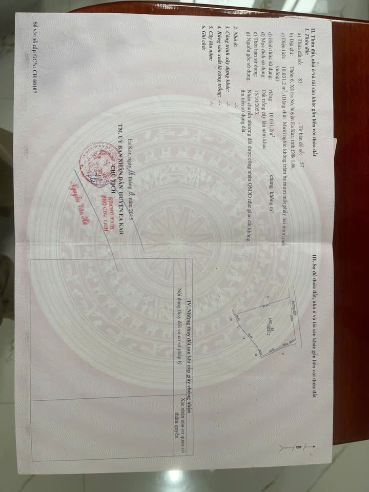 Đất nền 10.000m² tại Ea Sô, Đắk Lắk - Giá chỉ 900 triệu!