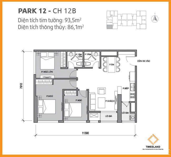 Căn hộ 3 ngủ Park 12 Minh Khai 95m² - Chính chủ, giá thương lượng hấp dẫn!