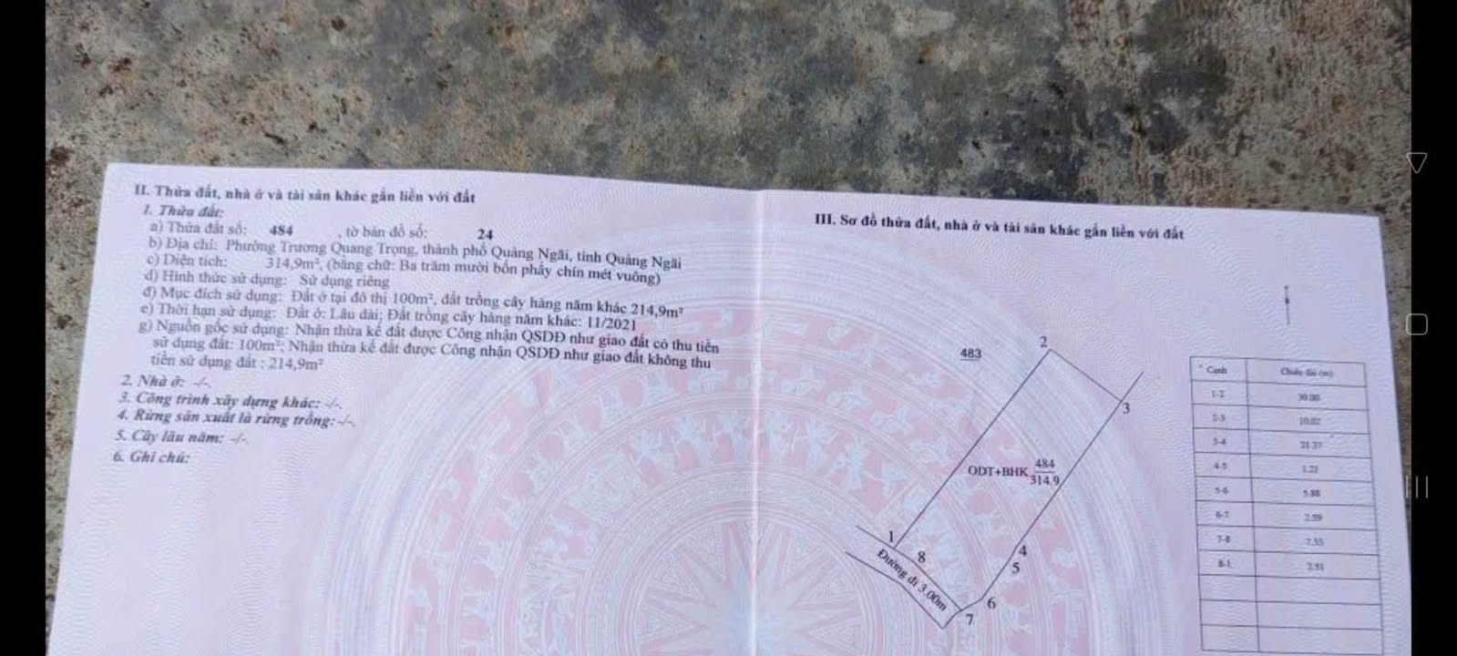 Đất nền phường Trương Quang Trọng 314m² giá chỉ 9xx triệu - Cơ hội đầu tư tuyệt vời!