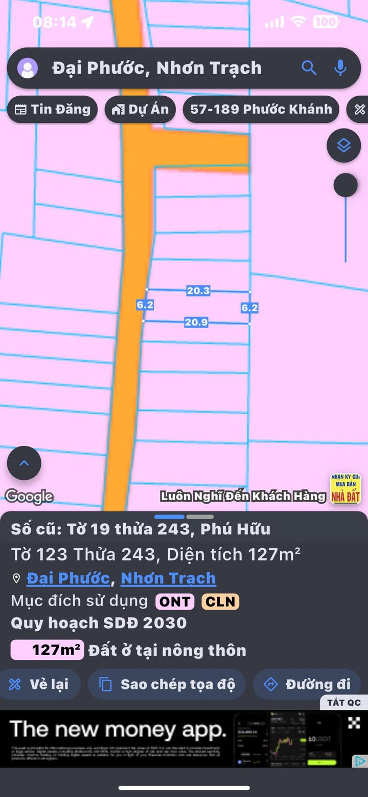 Đất thổ cư Phú Hữu 45m² giá 1 tỷ - Vị trí đẹp gần phà Cát Lái!