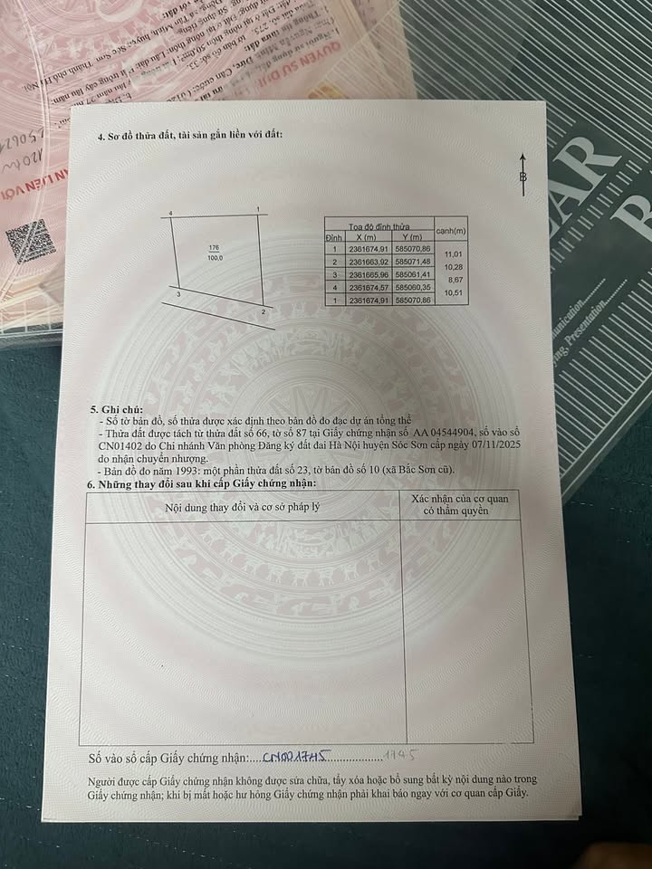 Đất thổ cư 100m² xã Trung Giã - Giá chỉ 9xx triệu - Vị trí đắc địa gần chợ Chấu!