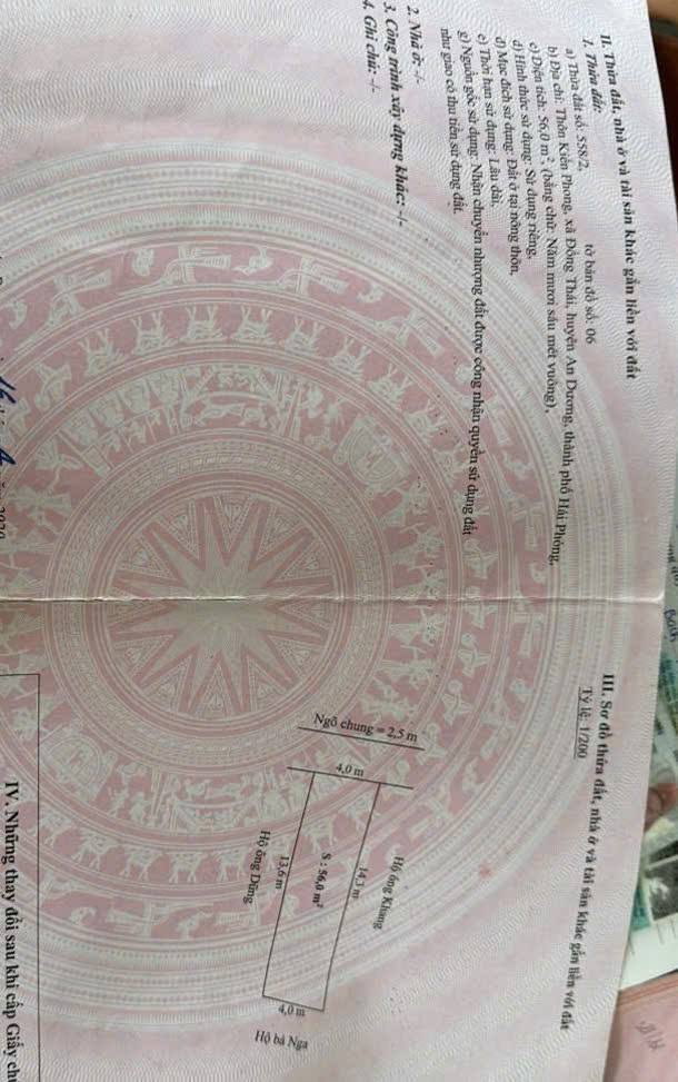 Đất nền Kiến Phong, An Dương 58m² giá 1.45 tỷ - Đường ô tô, tiện ích đầy đủ!