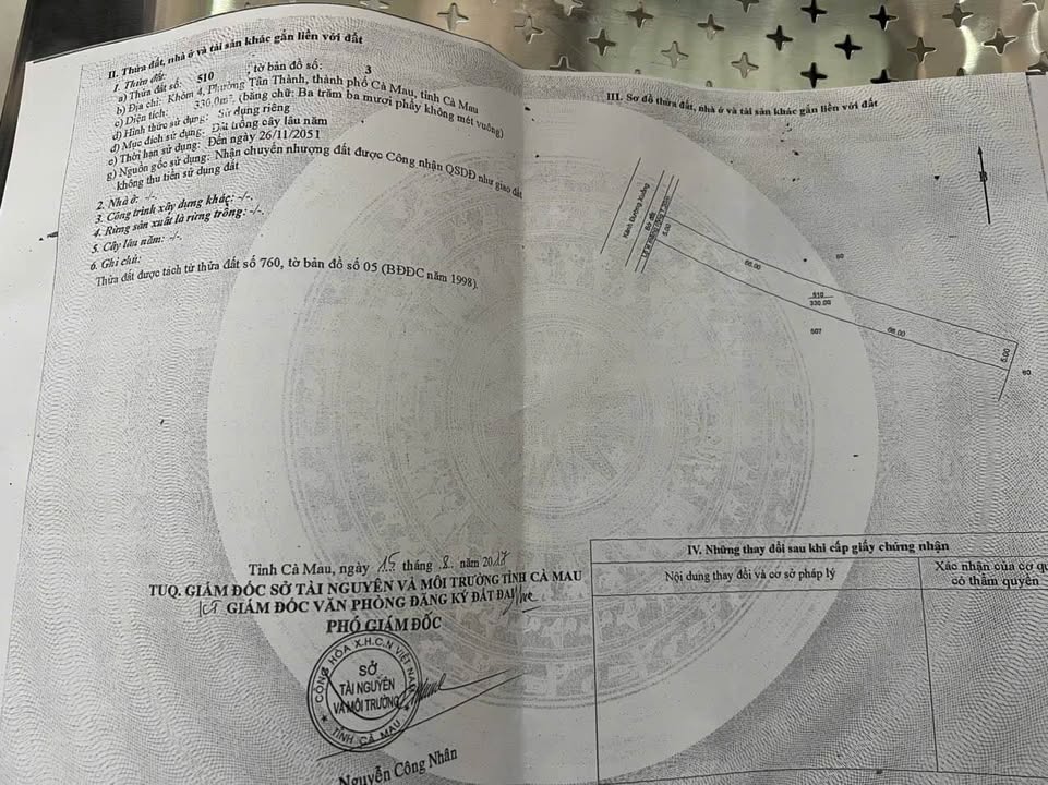 Đất nền khu vực kênh đường Xuồng, Cà Mau 330m² giá 550 triệu - Đầu tư sinh lời ngay!