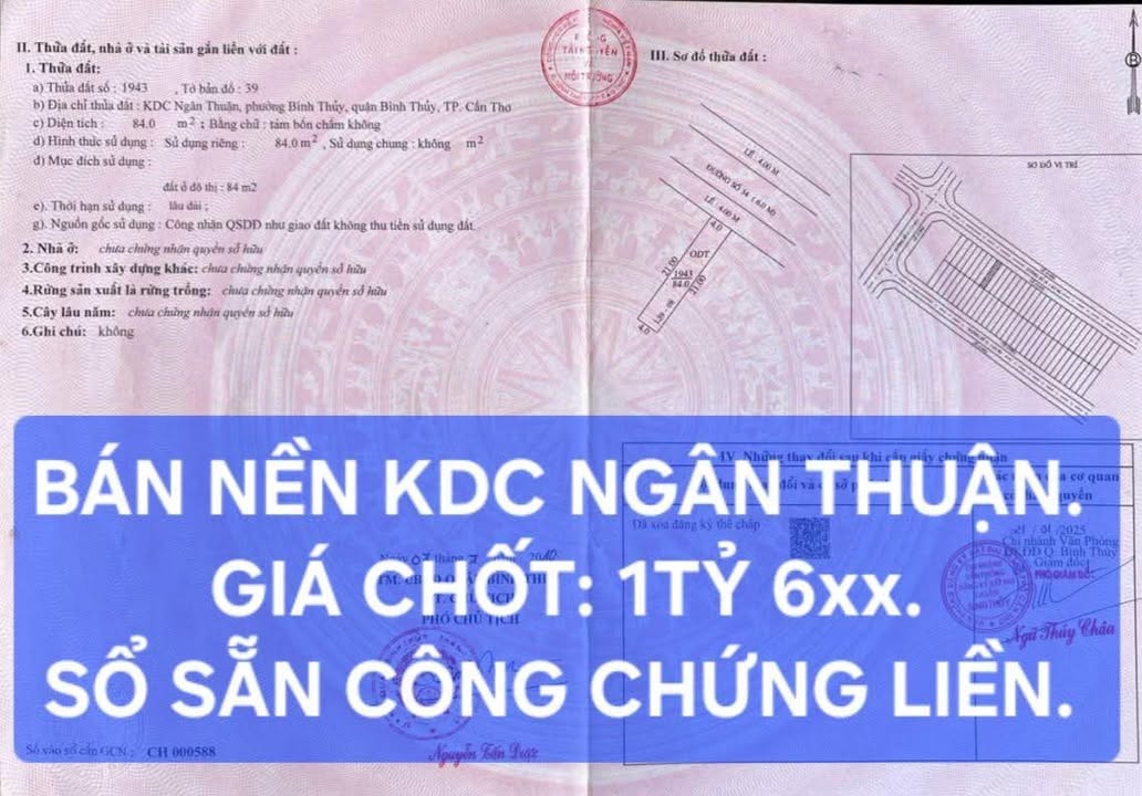 Đất nền KDC Ngân Thuận, Stella Mega City 84m² giá 1.6 tỷ - Cơ hội đầu tư tuyệt vời!
