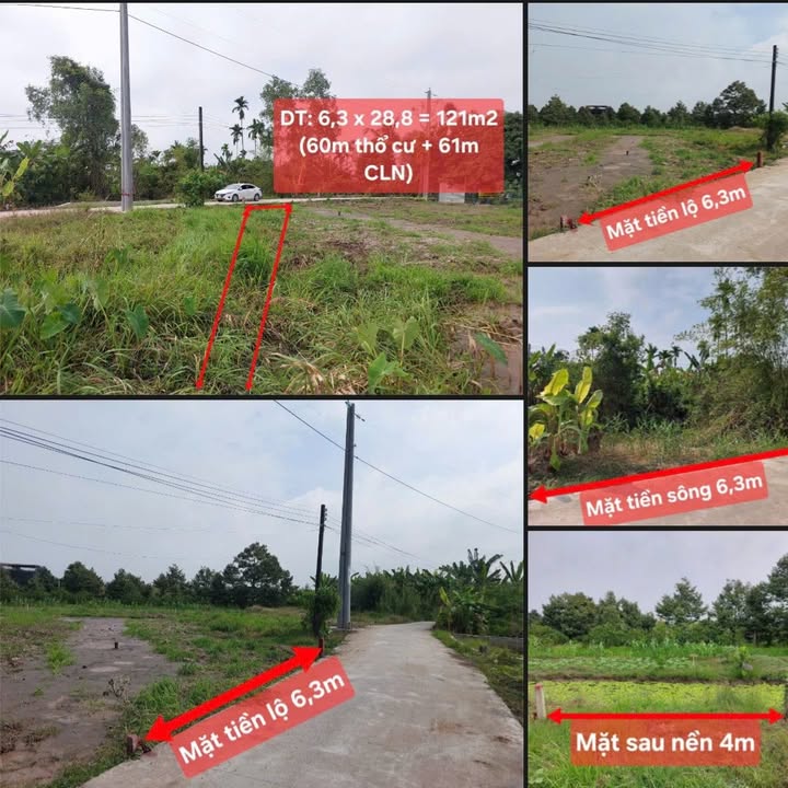 Đất nền thổ cư Xã Nhơn Nghĩa 121m² giá 579 triệu - Cơ hội đầu tư hấp dẫn!