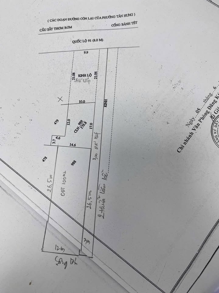 Đất mặt tiền QL91, Thốt Nốt, 500m² giá 2,9 tỷ - Cơ hội đầu tư tuyệt vời!