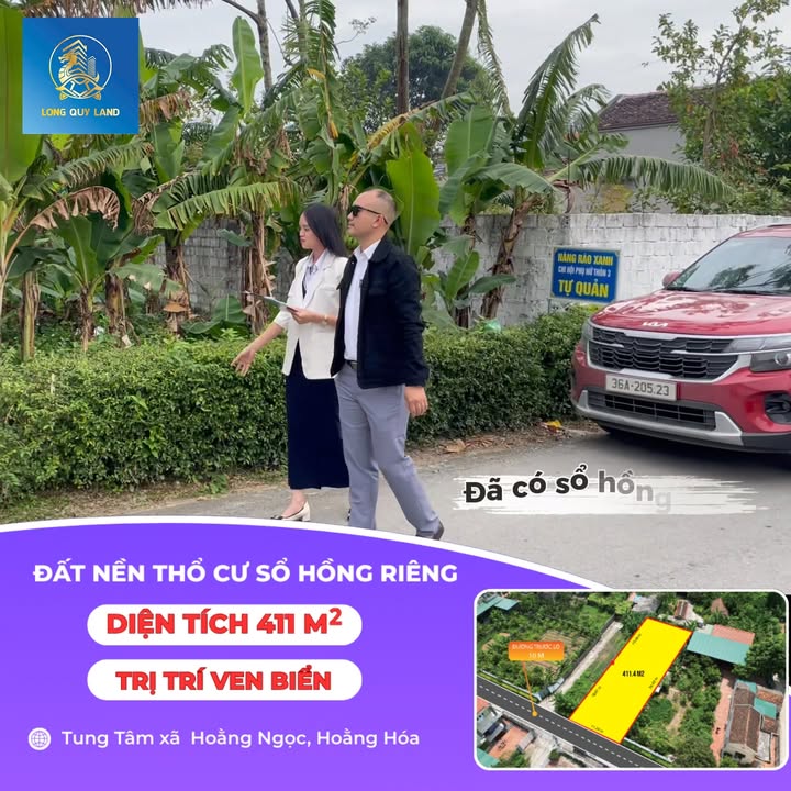 Lô đất 411.4m² xã Hoằng Ngọc, Hoằng Hóa giá 2.67 tỷ - Gần biển Hải Tiến!