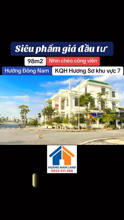 Đất nền Hương Sơ, Phú Xuân 98m² giá chỉ 2.1 tỷ - Sổ hồng chính chủ, hướng Đông Nam!