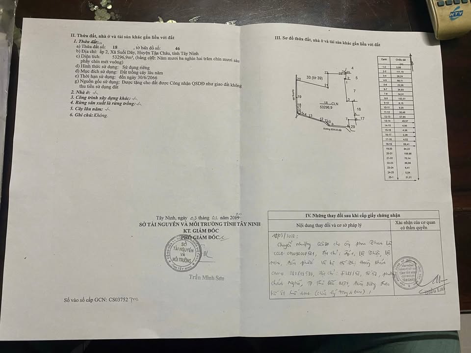Đất cho thuê 5ha tại Ấp 2, Suối Dây, Tây Ninh - Giá chỉ 22 triệu/ha/năm!