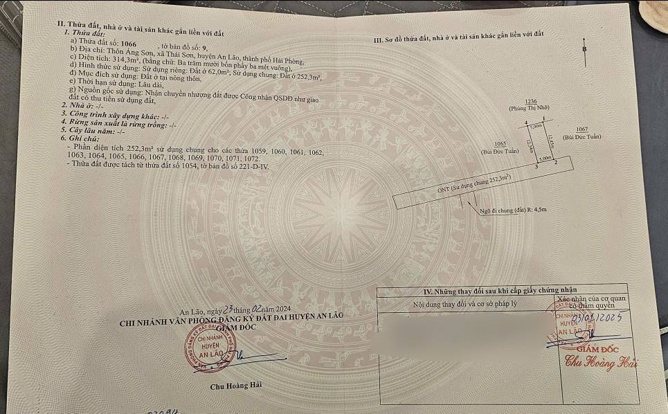 Đất nền Thái Sơn An Lão 62m² giá 600 triệu - Đường ô tô vào tận nơi!