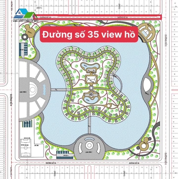 Đất nền biệt thự Happy Home Cà Mau 240m² giá 4 tỷ - View hồ sinh thái tuyệt đẹp!