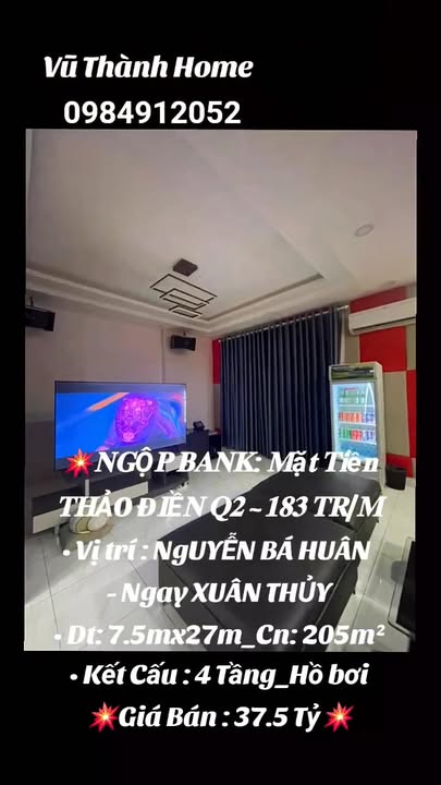 FrontHouse Thảo Điền Quận 2 205m² giá 37.5 tỷ - Đầu tư sinh lời bền vững!