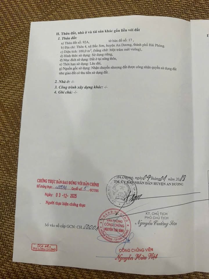 Đất nền An Dương 100m² giá 2.4 tỷ - Sổ đỏ chính chủ, vị trí đắc địa!