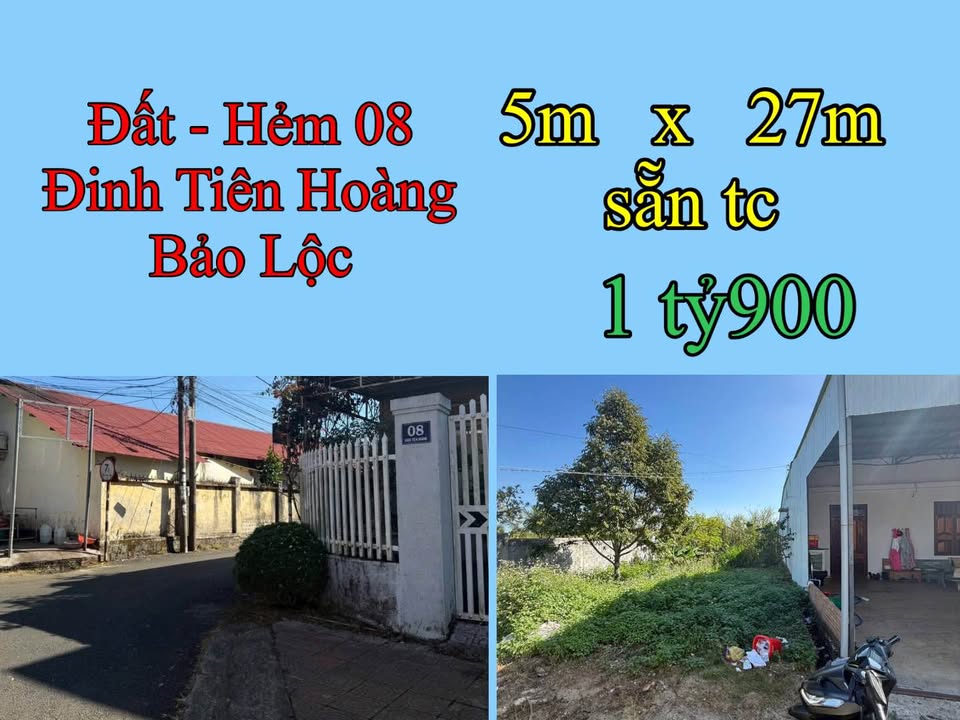 Đất nền Bảo Lộc 1350m² giá 1.9 tỷ - Vị trí trung tâm, tiện ích đầy đủ!