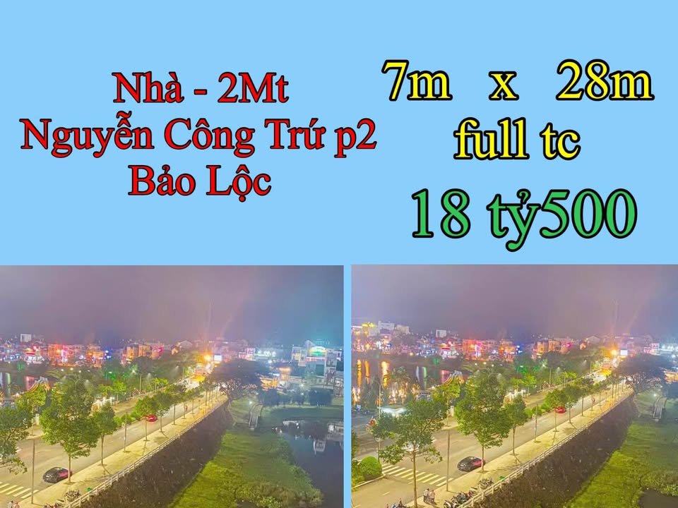 Bán nhà mặt tiền Nguyễn Công Trứ Bảo Lộc 196m² giá 18.5 tỷ - Khu kinh doanh sầm uất!