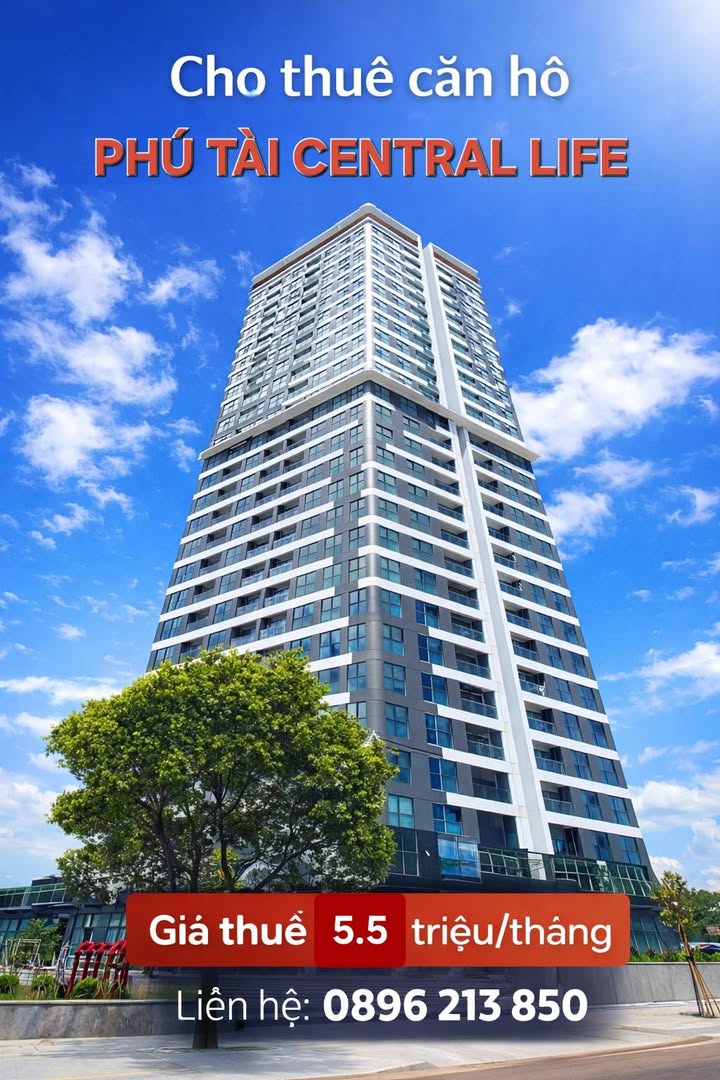 Căn hộ Phú Tài Central Life Quy Nhơn 4,5 triệu - Căn mới 100%, đầy đủ tiện nghi!